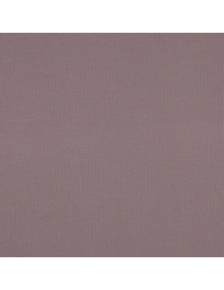 Fine ribbed cotton jersey fabric - Mauve