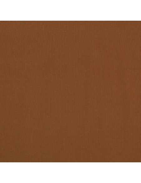 Fine ribbed cotton jersey fabric - Cognac