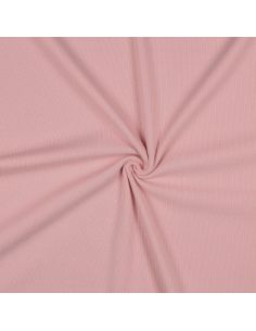 Fine ribbed cotton jersey knit fabric - Pink