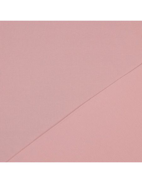 Fine ribbed cotton jersey knit fabric - Pink