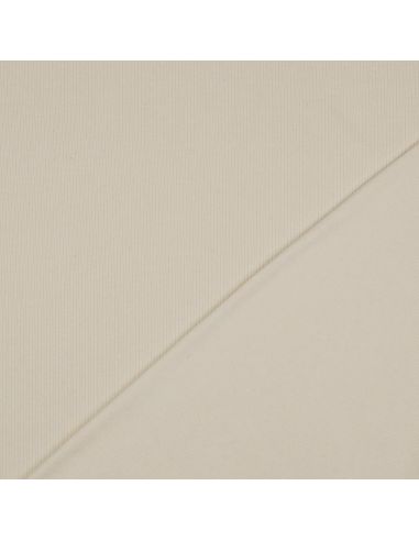 Fine ribbed cotton jersey fabric - Natural