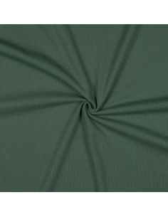 Fine ribbed cotton jersey fabric - Green