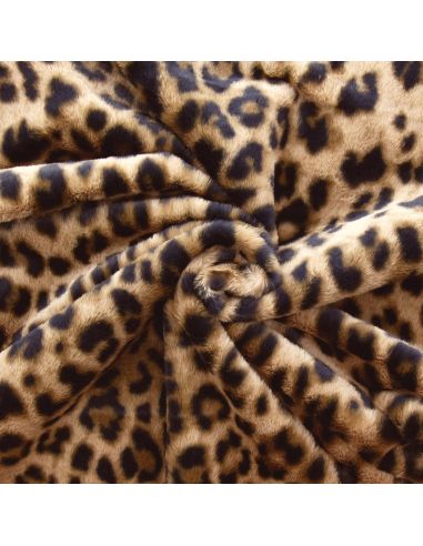 Faux animal fur fabric - Leopard