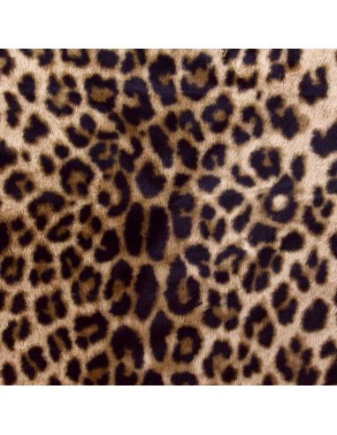 Faux animal fur fabric - Leopard