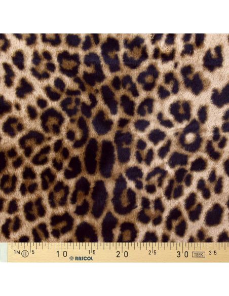 Faux animal fur fabric - Leopard