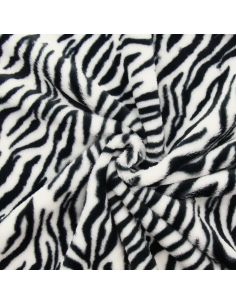 Faux animal fur fabric - Zebra