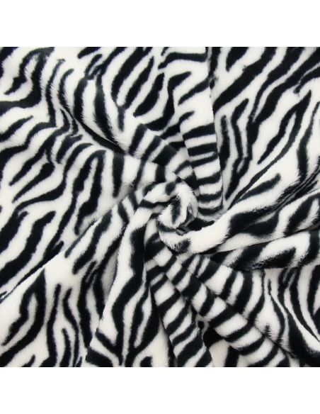 Faux animal fur fabric - Zebra