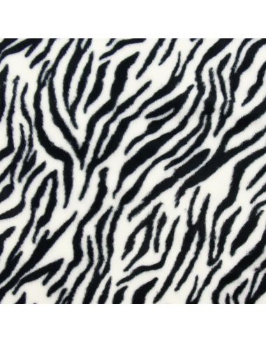 Faux animal fur fabric - Zebra