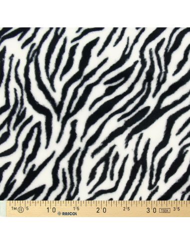 Faux animal fur fabric - Zebra