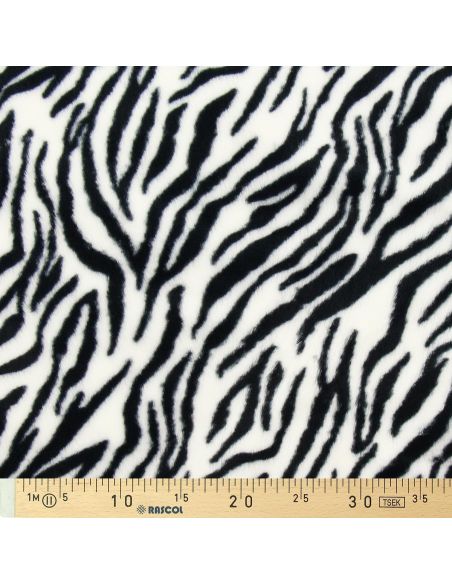 Faux animal fur fabric - Zebra