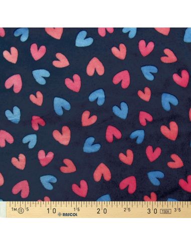 Cuddle fabric - Hearts