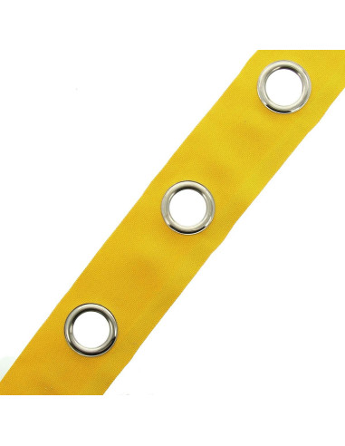 Gunmetal eyelet band - Mustard yellow