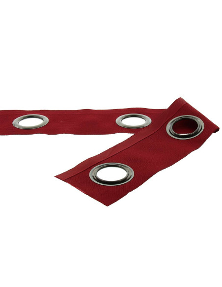 Gunmetal eyelet band - Cardinal red