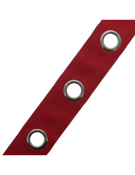 Gunmetal eyelet band - Cardinal red