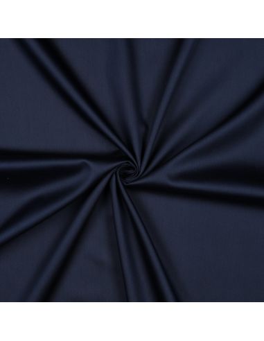 Cotton satin fabric - Navy blue
