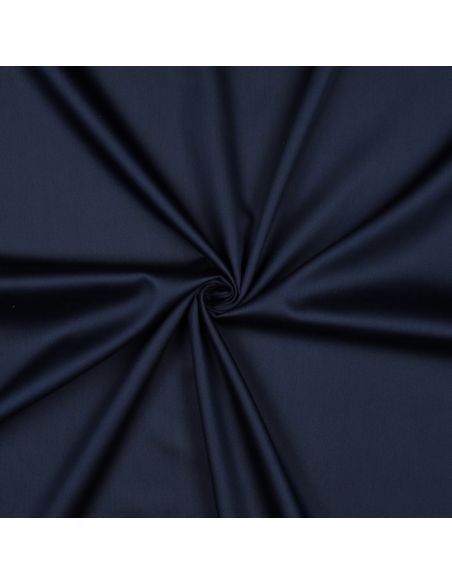 Cotton satin fabric - Navy blue