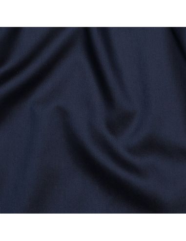 Cotton satin fabric - Navy blue
