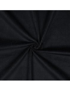 Cotton corduroy fabric - Black