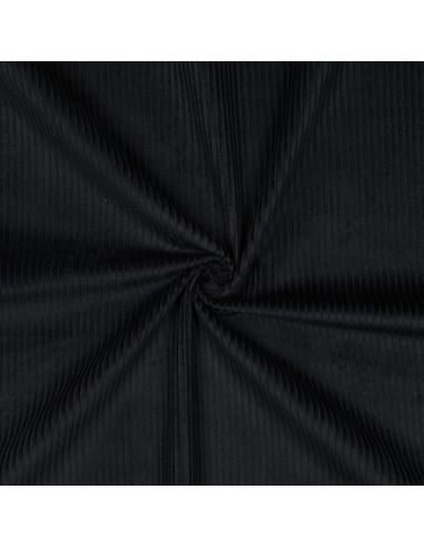 Cotton corduroy fabric - Black