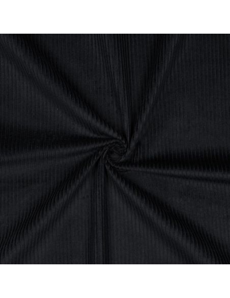 Cotton corduroy fabric - Black