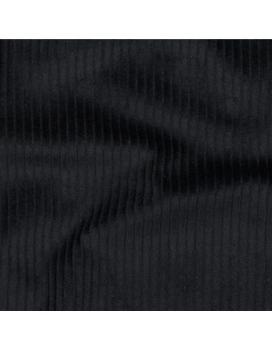Cotton corduroy fabric - Black