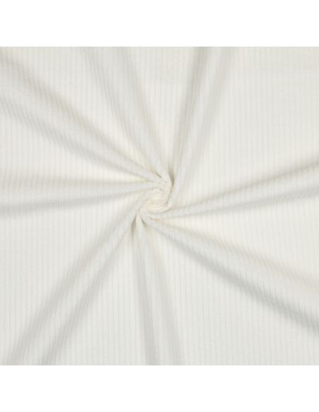 Cotton corduroy fabric - Ecru