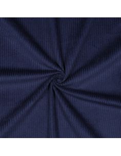 Cotton corduroy fabric - Navy blue