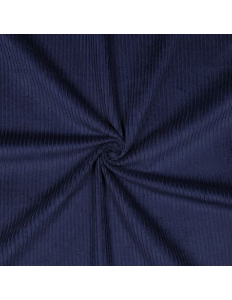 Cotton corduroy fabric - Navy blue