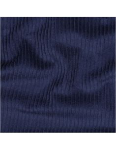 Cotton corduroy fabric - Navy blue 2
