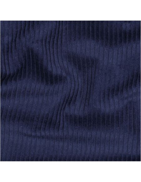 Cotton corduroy fabric - Navy blue