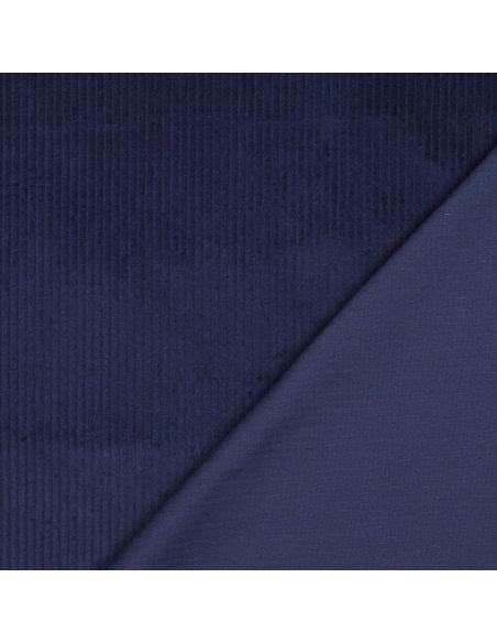 Cotton corduroy fabric - Navy blue