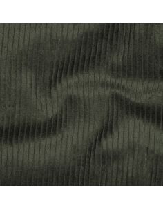 Dark green cotton corduroy fabric 2