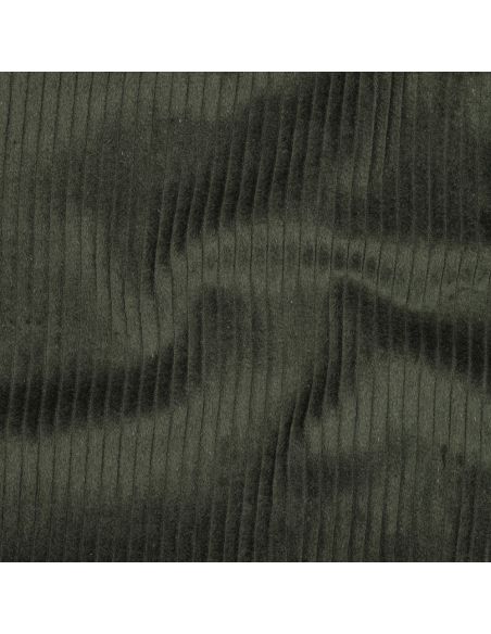 Dark green cotton corduroy fabric