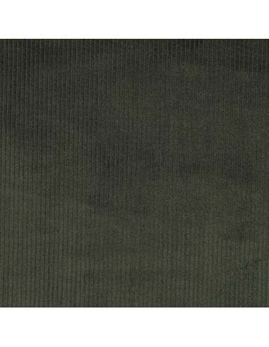 Dark green cotton corduroy fabric