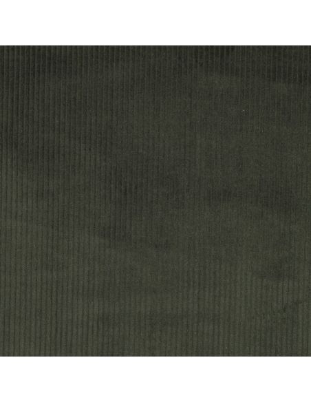 Dark green cotton corduroy fabric