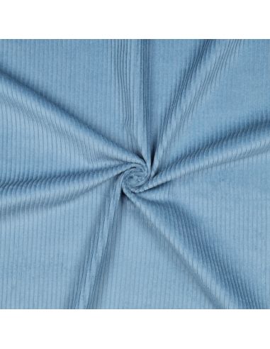 Cotton corduroy fabric - Blue
