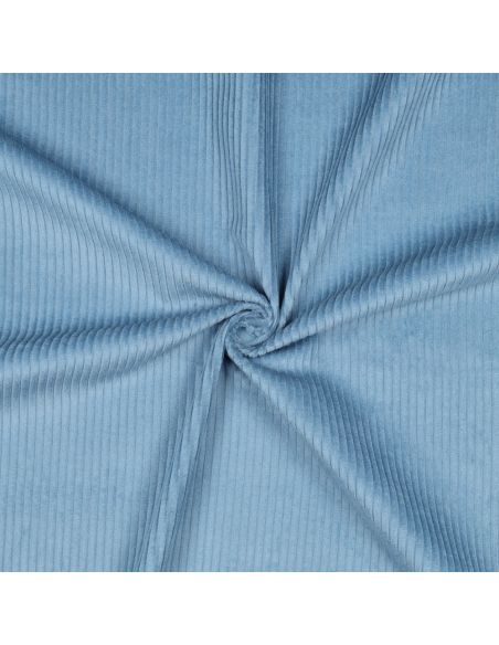 Cotton corduroy fabric - Blue