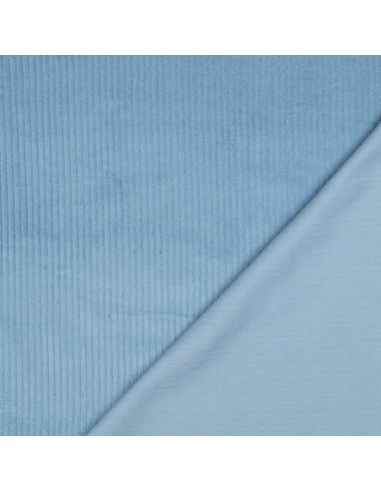 Cotton corduroy fabric - Blue