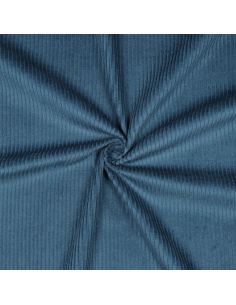 Cotton corduroy fabric - Petrol blue