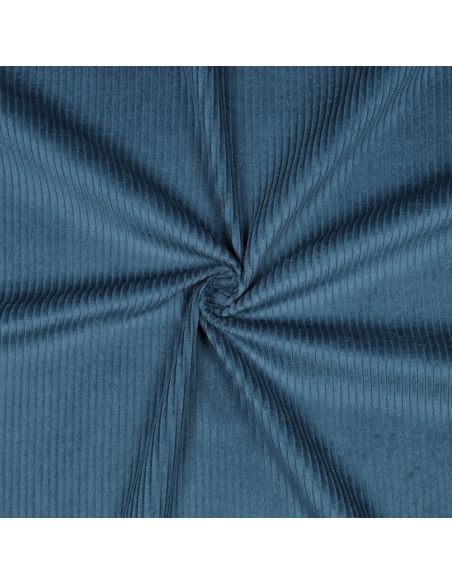 Cotton corduroy fabric - Petrol blue