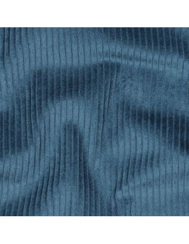 Cotton corduroy fabric - Petrol blue