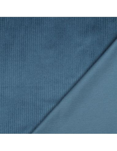 Cotton corduroy fabric - Petrol blue