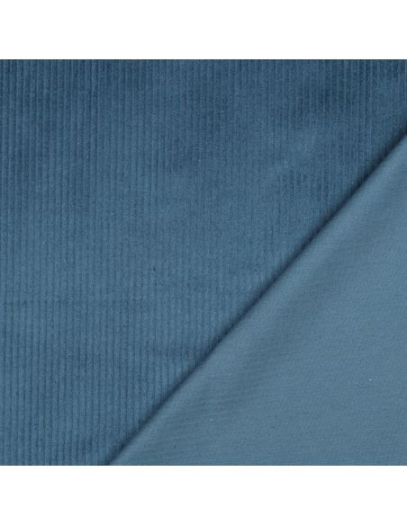 Cotton corduroy fabric - Petrol blue