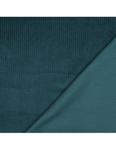 Emerald green cotton corduroy fabric