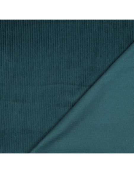 Emerald green cotton corduroy fabric