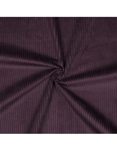 Cotton corduroy fabric - Eggplant