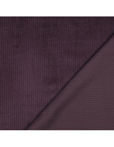 Cotton corduroy fabric - Eggplant