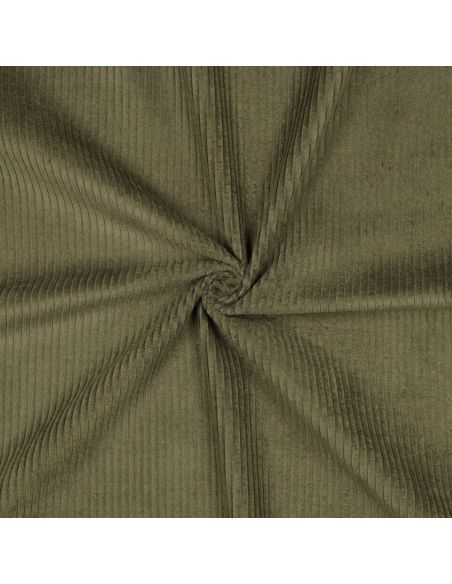 Cotton corduroy fabric - Military green