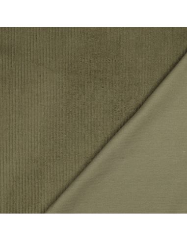 Cotton corduroy fabric - Military green