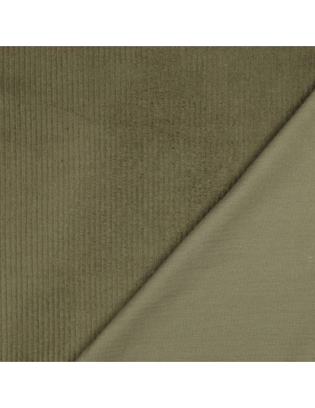 Cotton corduroy fabric - Military green